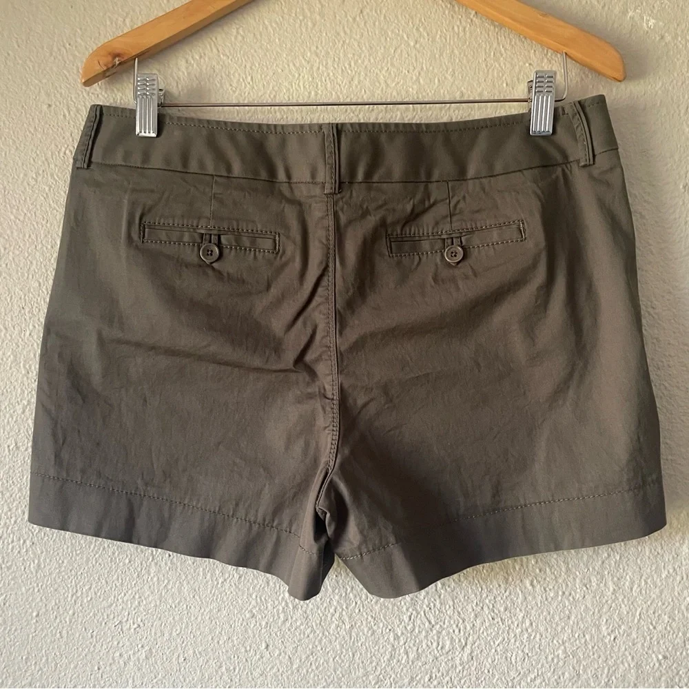 Vintage y2k Banana Republic Stretch Martin Fit Short Shorts Women’s 8 Gray Moto - Picture 7 of 13